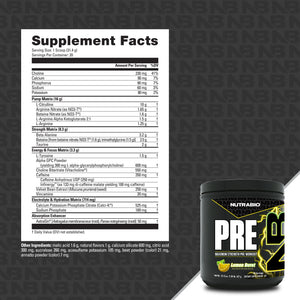 NutraBio PRE Workout - Bemoxie Supplements