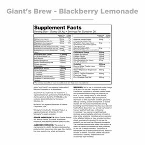 NutriThority Giant’s Brew PreWorkout - Bemoxie Supplements