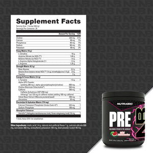 NutraBio PRE Workout - Bemoxie Supplements