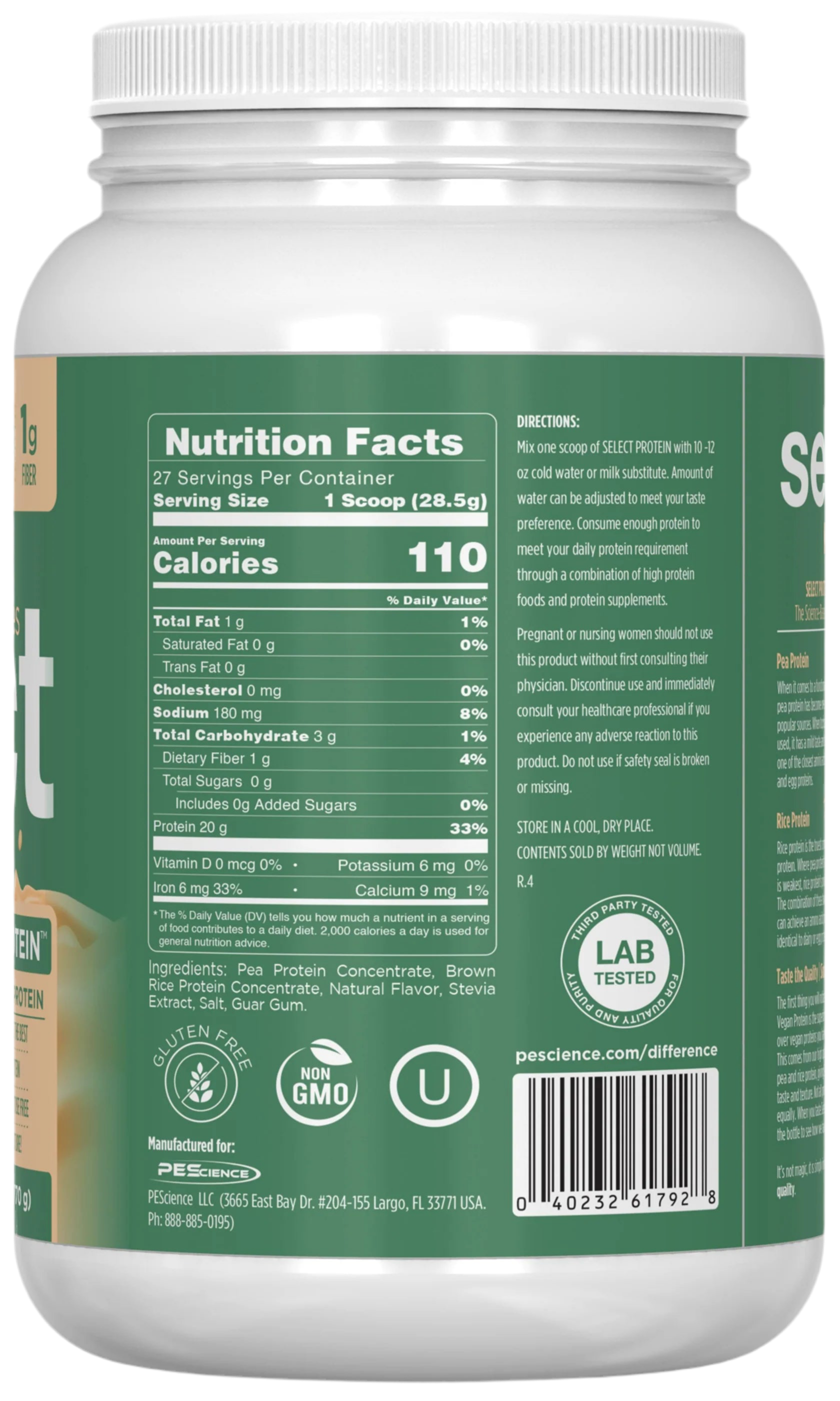 PeScience Select Vegan Protein - Bemoxie Supplements