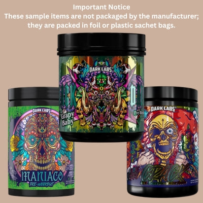 Dark Labs Pre Workout Sample Pack (3) - A mix of Levels - Bemoxie Supplements