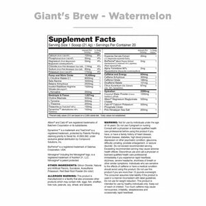 NutriThority Giant’s Brew PreWorkout - Bemoxie Supplements
