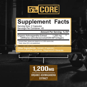 5% Nutrition KSM-66 Ashwaganda - Bemoxie Supplements