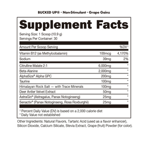 Bucked Up Non Stimulant - Bemoxie Supplements