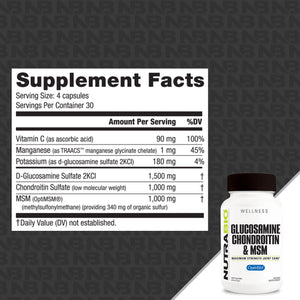 NutraBio Glucosamine Chondroitin & MSM - Bemoxie Supplements