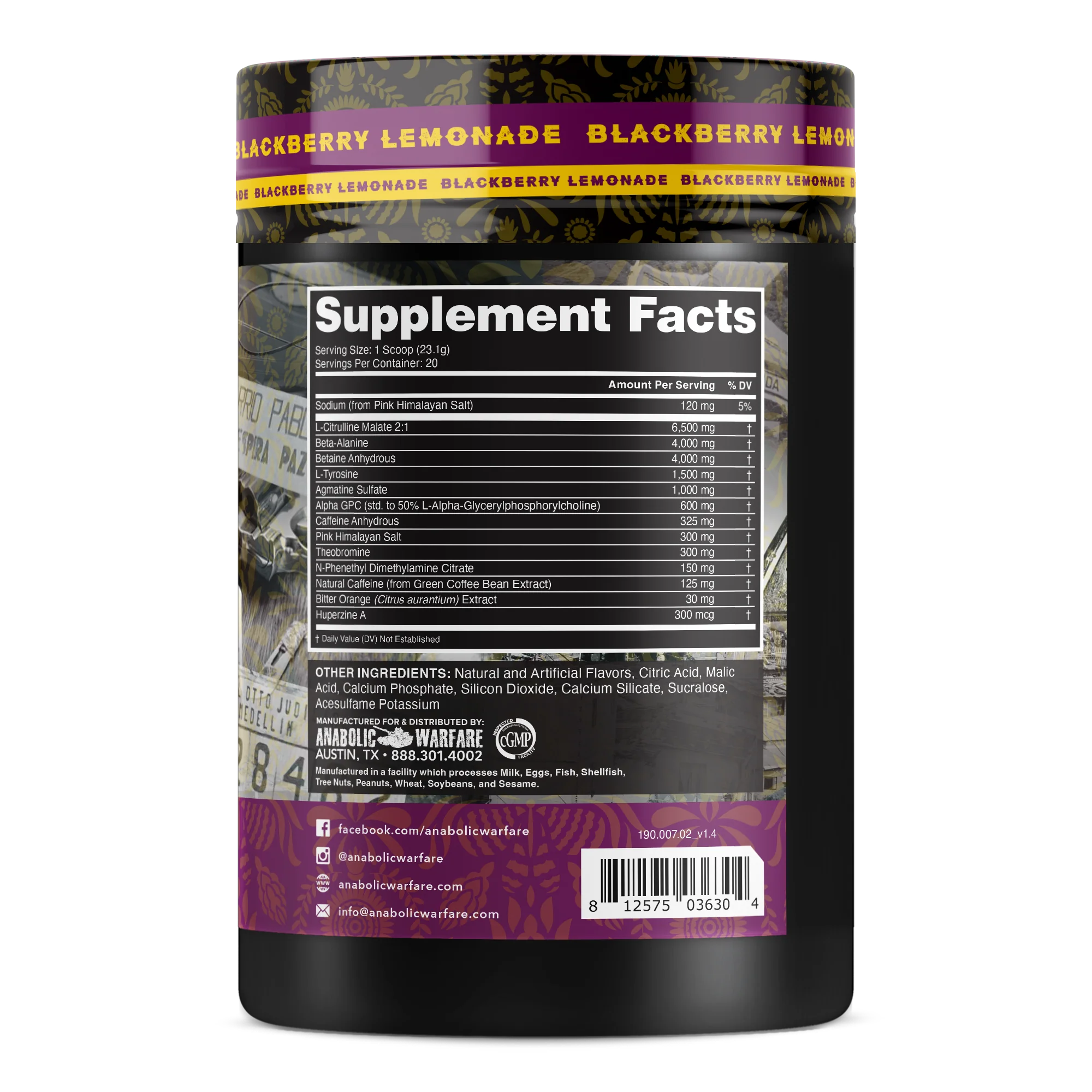 Anabolic Warfare Stim Lord Bemoxie Supplements Pablo Escobar