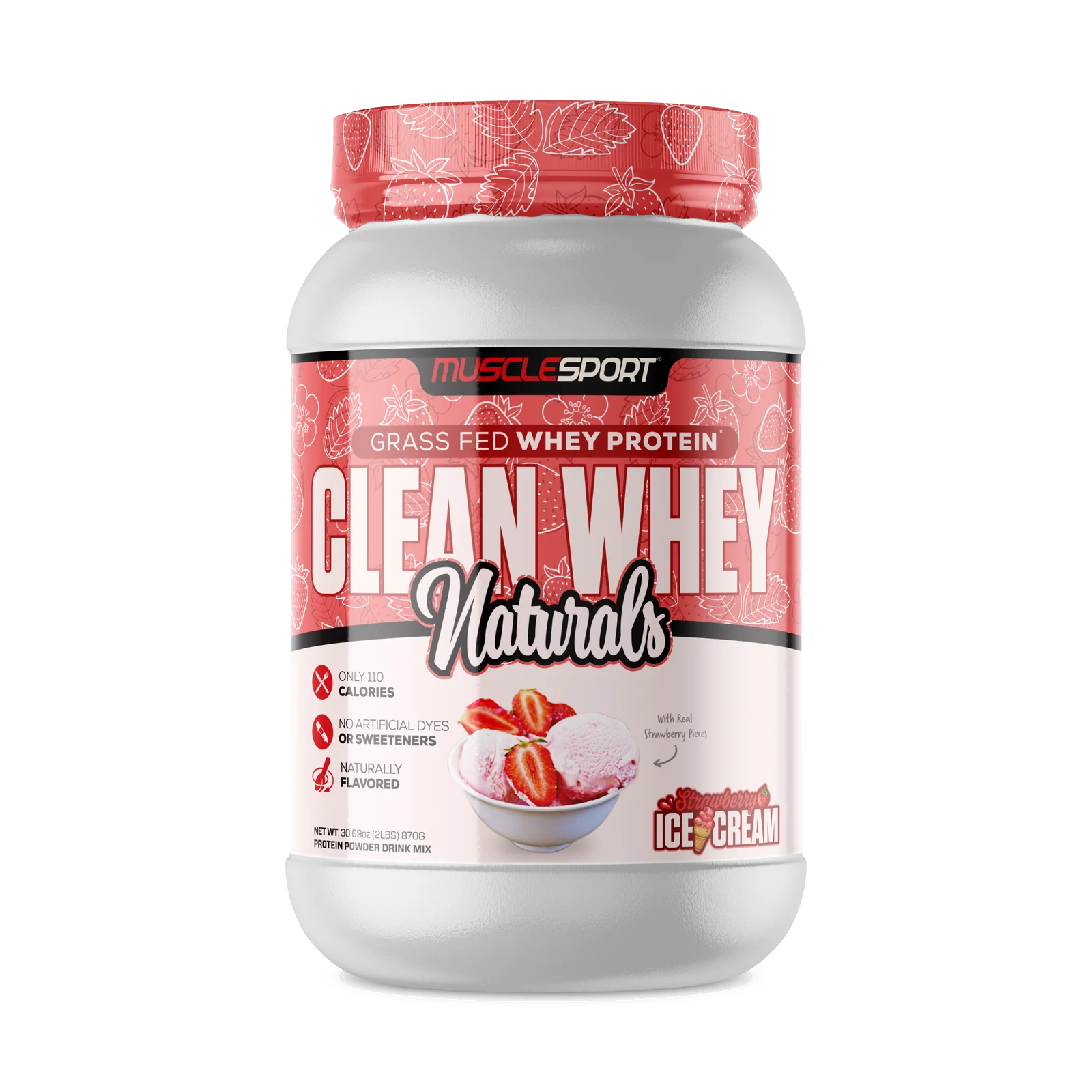 MuscleSport Clean Whey Grass Fed Protein - Bemoxie Supplements