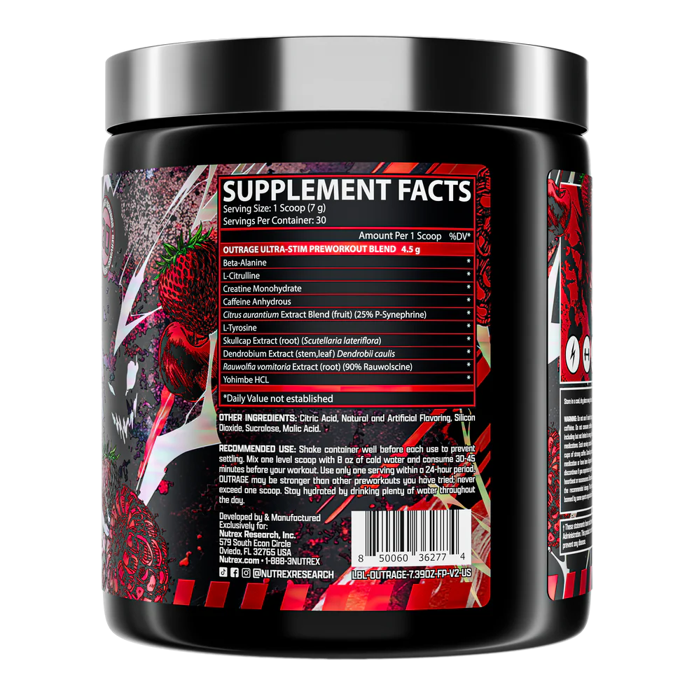 Nutrex Outrage PreWorkout - Bemoxie Supplements