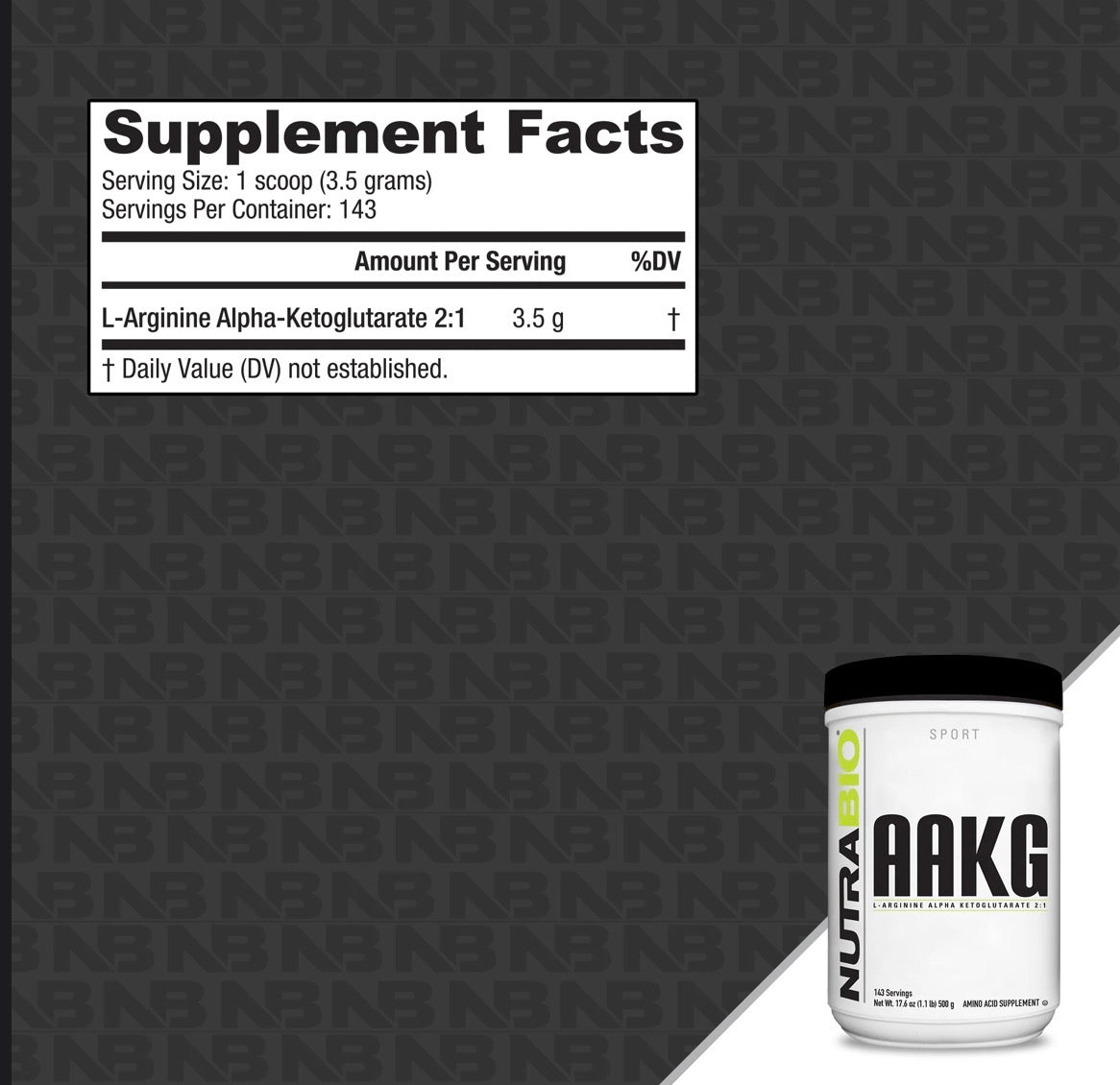 NutraBio AAKG - Bemoxie Supplements