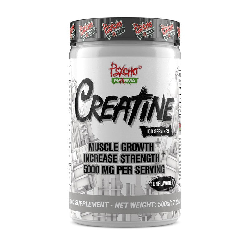 Psycho Pharma Creatine Monohydrate – 5g Pure Creatine for Strength, Size & Power
