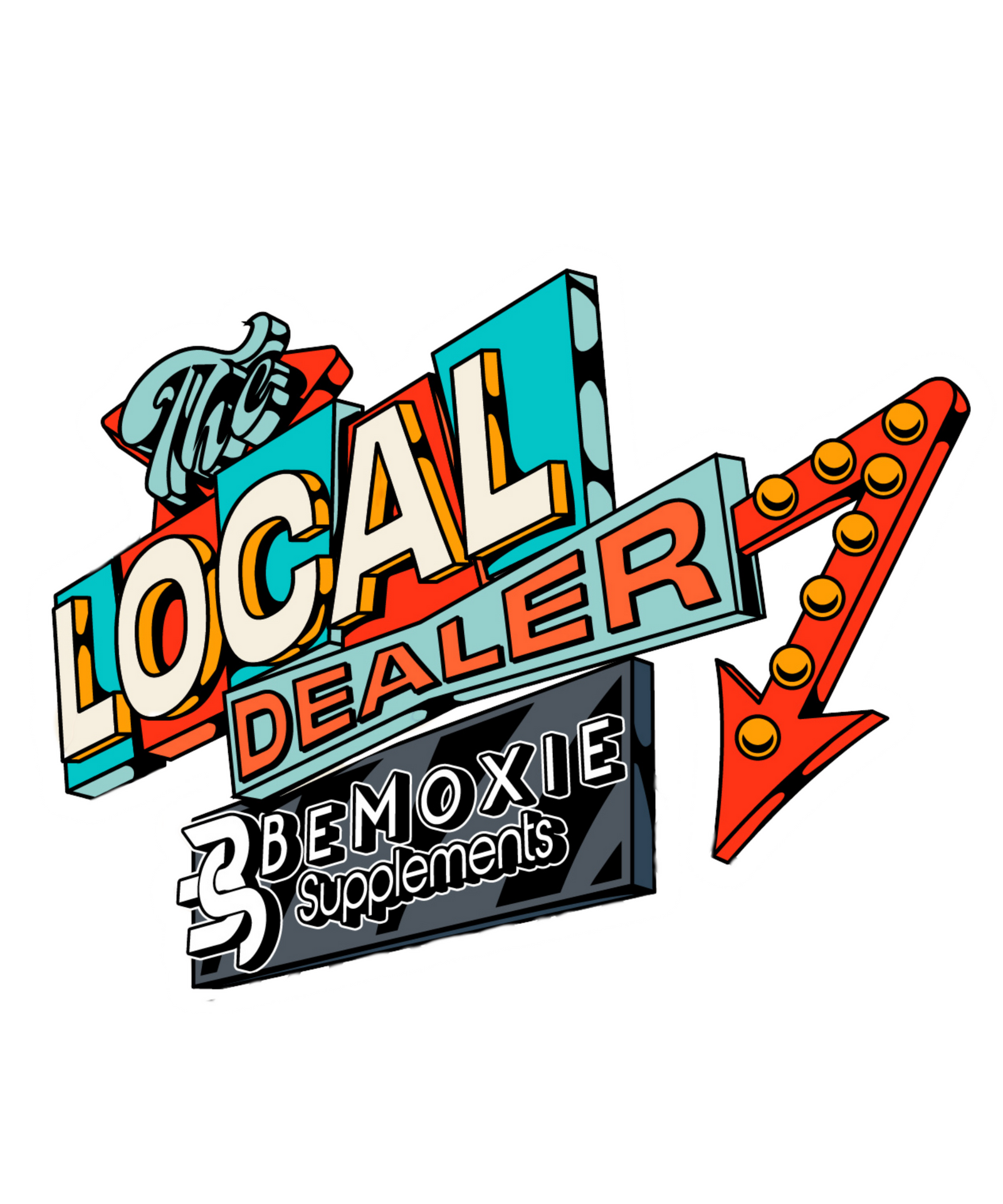 Phone case with colorful graphic design on a dark surface with office items.