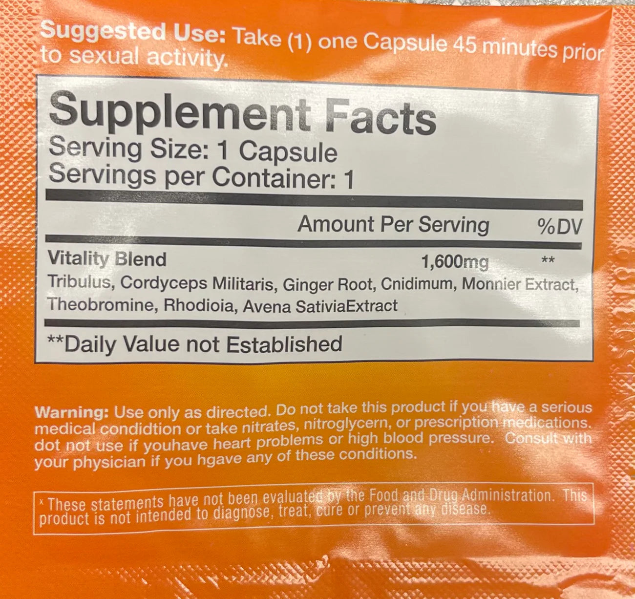 Vitality- Male Enhancement Pills - Bemoxie Supplements