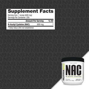 NutraBio NAC (N-Acetyl-Cysteine) Powder - Bemoxie Supplements